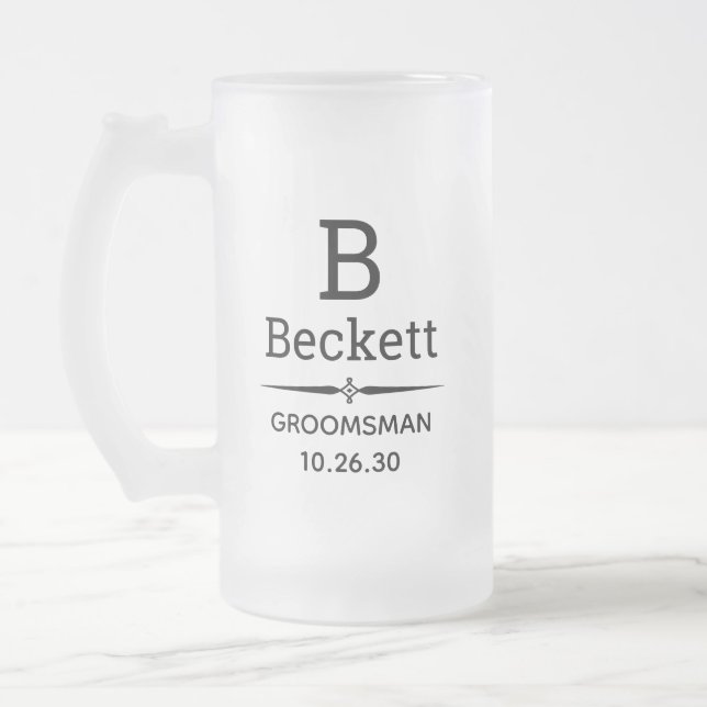 Monogrammatiker Mattglas Bierglas (Links)