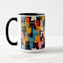 Monogrammatikkatzen Tasse