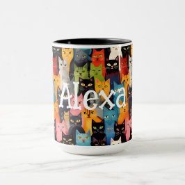 Monogrammatikkatzen Tasse