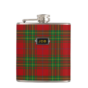 Monogrammatisches Classic Burnett Tartan Kariert F Flachmann