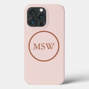 Monogrammatisches kreisförmiges Bänder schlichtes Case-Mate iPhone Hülle