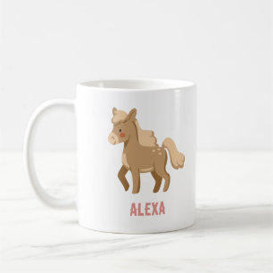 Monogrammatisches Personalisiertes Pferdeschlitten Kaffeetasse