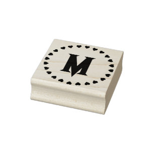 Monogrammatisches Schreiben, Herz-Design-Ring Gummistempel