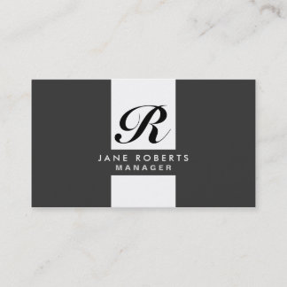 Monogrammberufliches elegantes visitenkarte