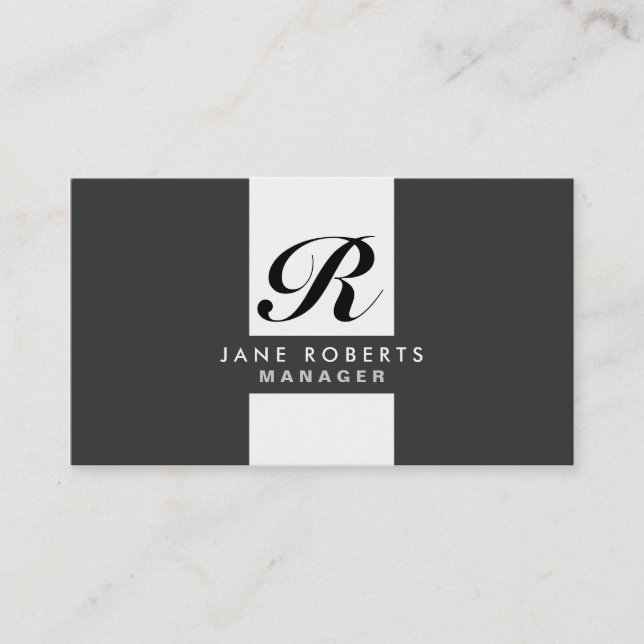 Monogrammberufliches elegantes visitenkarte (Vorderseite)