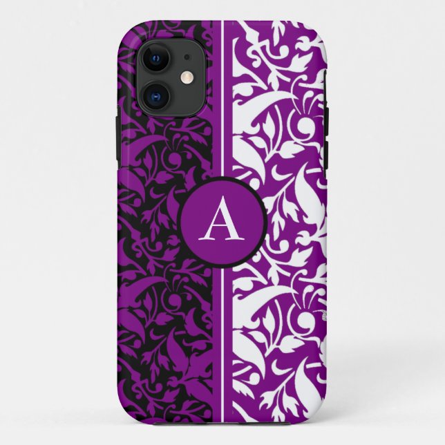 Monogrammdamast Case-Mate iPhone Hülle (Rückseite)