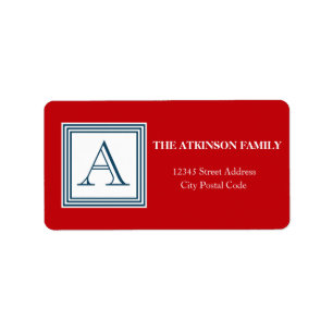 Monogrammdesign Adressaufkleber