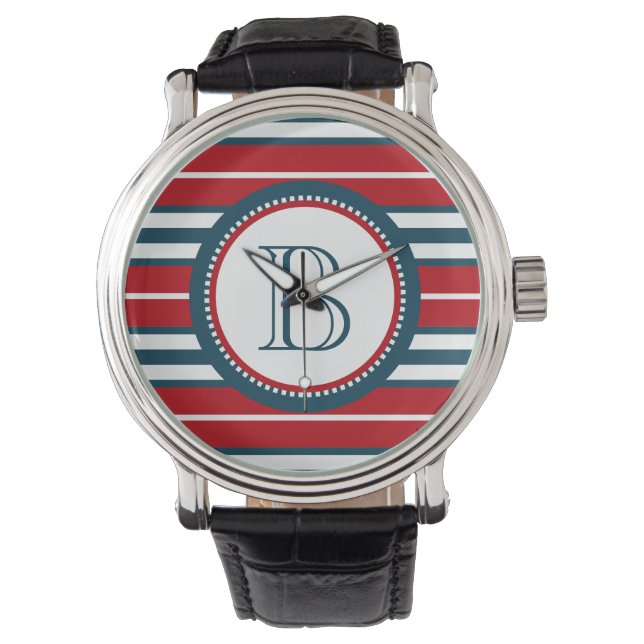 Monogrammdesign Armbanduhr (Vorderseite)