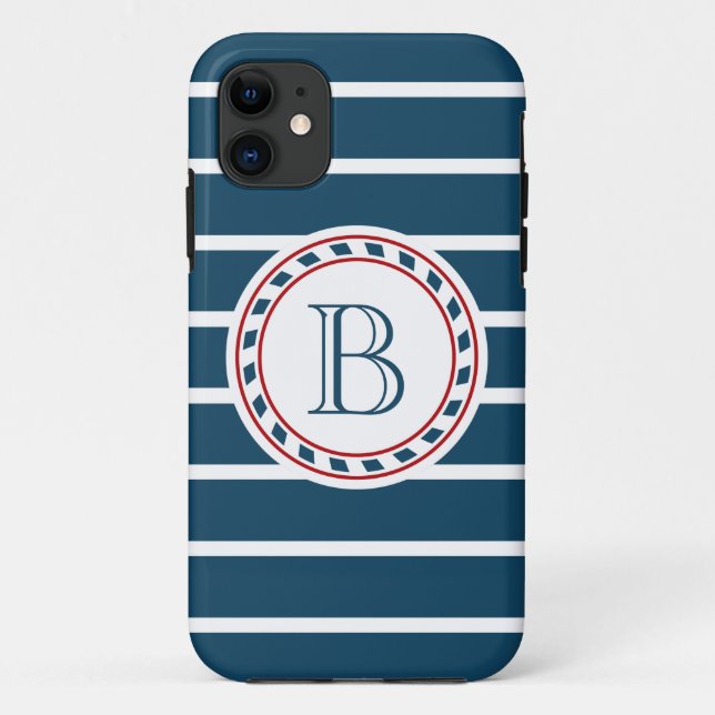 Monogrammdesign Case-Mate iPhone Hülle (Rückseite)