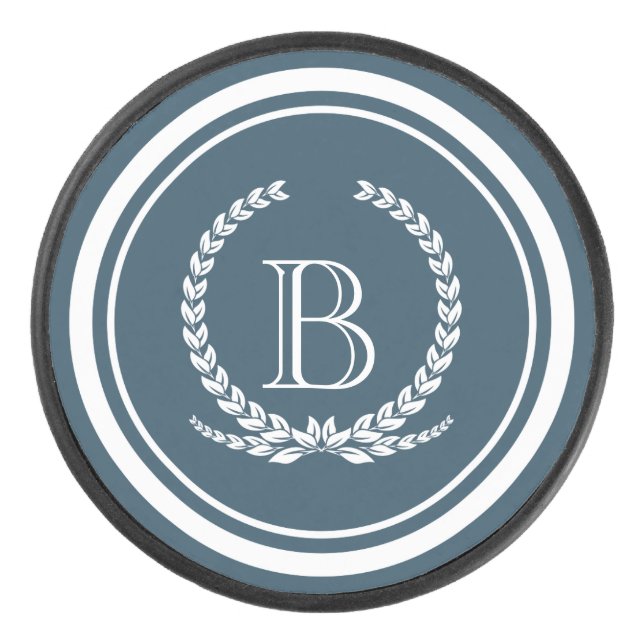 Monogrammdesign Eishockey Puck (Vorderseite)