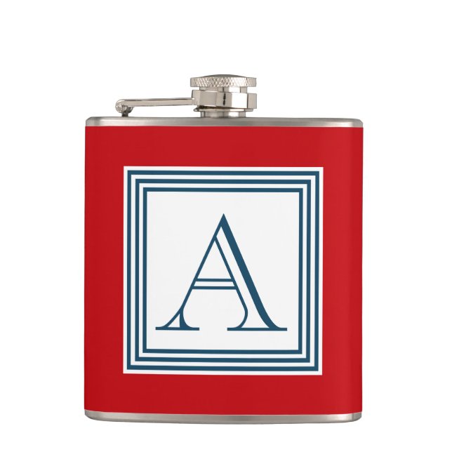 Monogrammdesign Flachmann (Vorderseite)