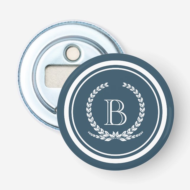 Monogrammdesign Flaschenöffner (Vorderseite)