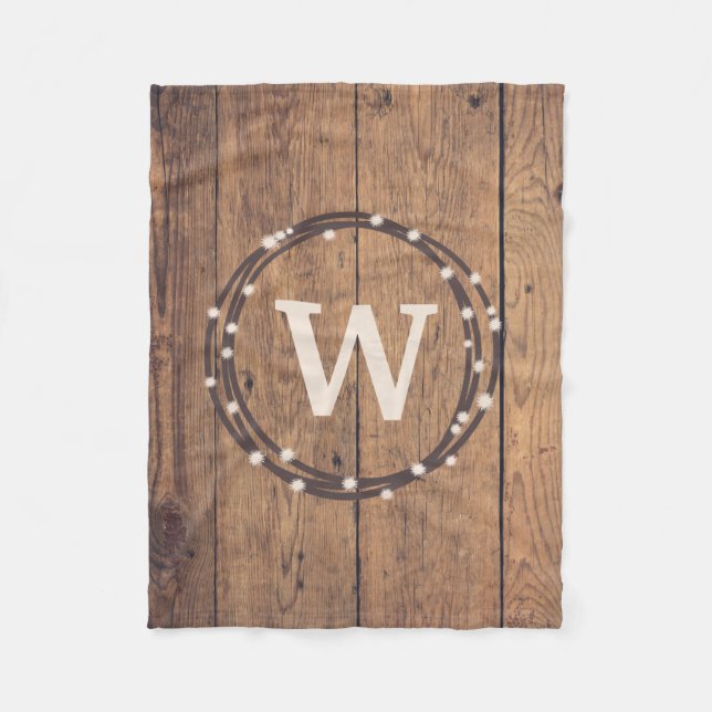 Monogrammdesign Fleecedecke (Vorderseite)