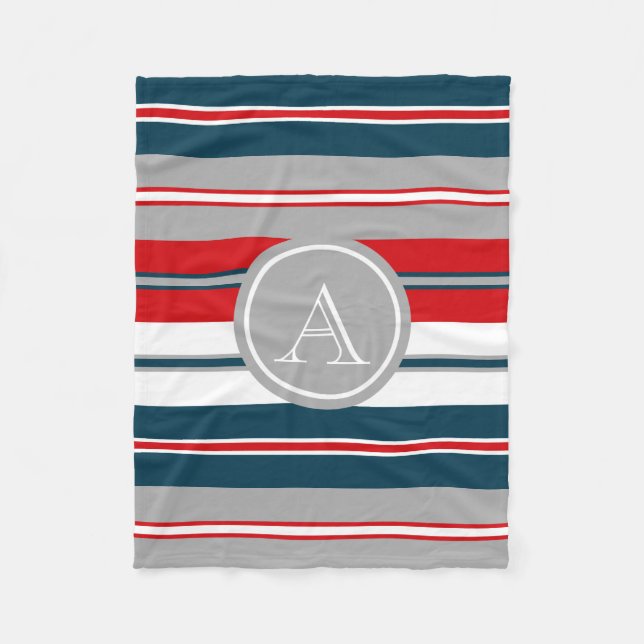 Monogrammdesign Fleecedecke (Vorderseite)