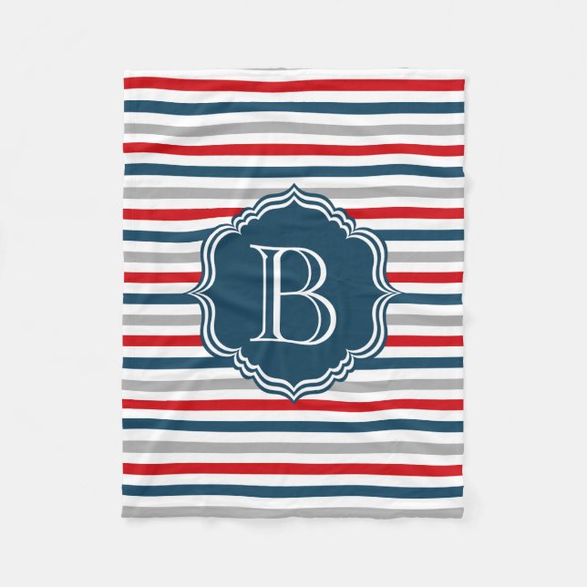 Monogrammdesign Fleecedecke (Vorderseite)