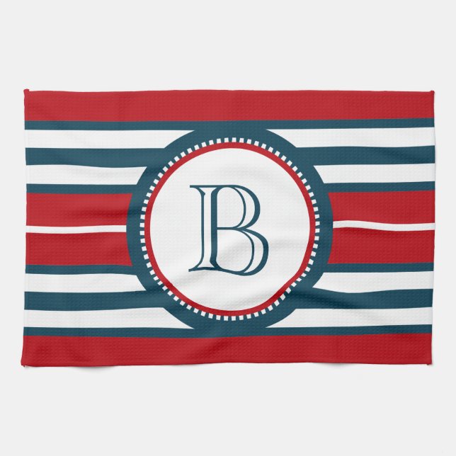 Monogrammdesign Geschirrtuch (Horizontal)