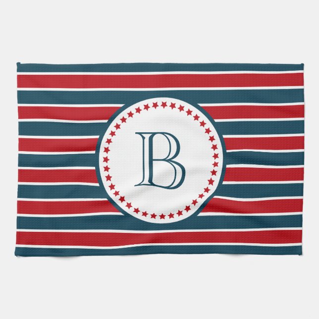 Monogrammdesign Geschirrtuch (Horizontal)
