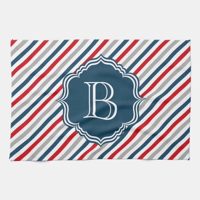 Monogrammdesign Geschirrtuch (Horizontal)