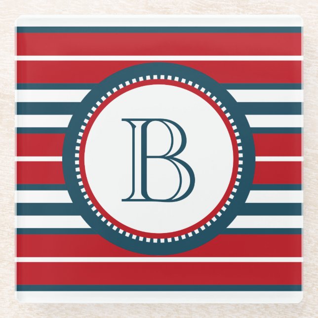 Monogrammdesign Glasuntersetzer (Vorderseite)