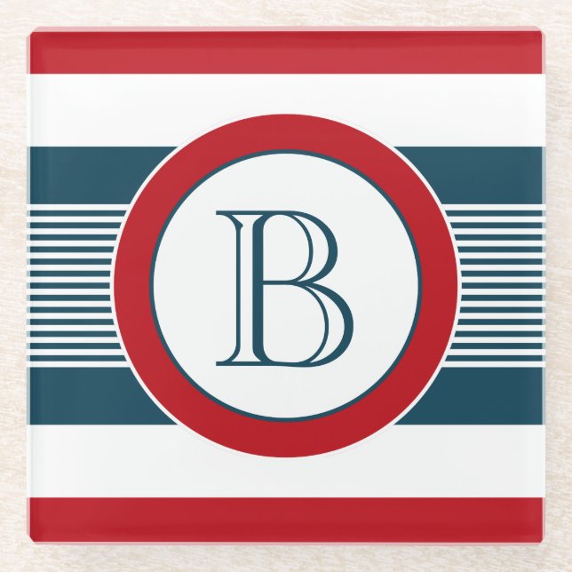 Monogrammdesign Glasuntersetzer (Vorderseite)