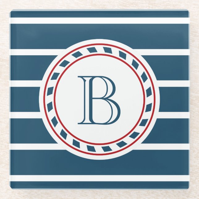 Monogrammdesign Glasuntersetzer (Vorderseite)