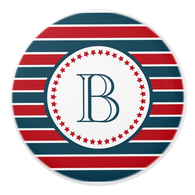 Monogrammdesign Keramikknauf (Vorderseite)