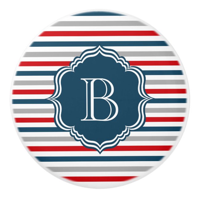 Monogrammdesign Keramikknauf (Vorderseite)