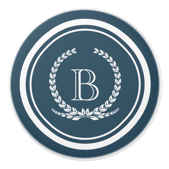 Monogrammdesign Keramikknauf (Vorderseite)