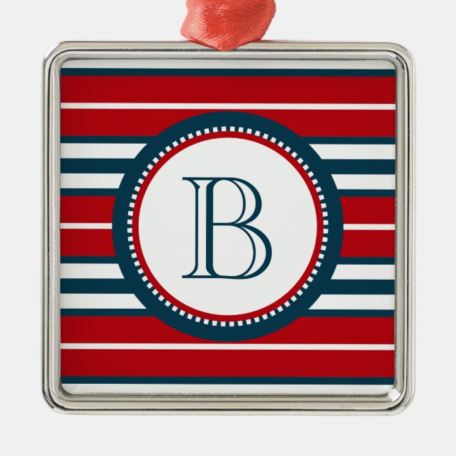 Monogrammdesign Ornament Aus Metall (Vorne)