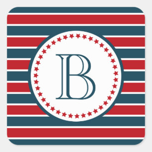 Monogrammdesign Quadratischer Aufkleber