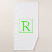Monogramme Anfangsfarben Neon Grün Weiß farbiges B