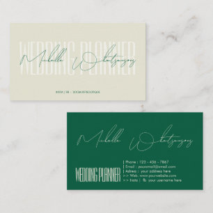 Monogramme Hochzeitsplaner moderne Schrift Visitenkarte