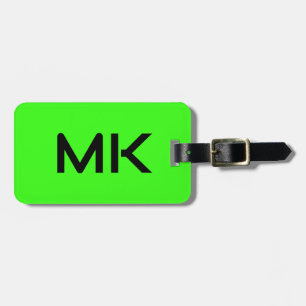 Monogramme Neon Green Initials Name Geschenke Vorl Gepäckanhänger