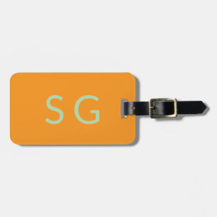 Monogramme Pumpkin Orange Green Fall Geschenk Gabe Gepäckanhänger