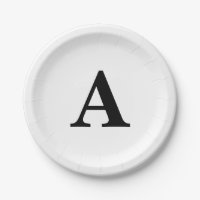 Monogramme Schwarz Weiß Einfach Niedlich Hochzeit