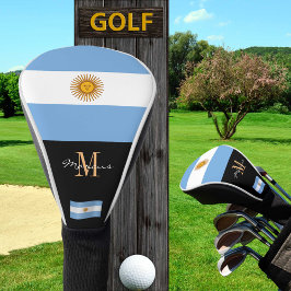 Monogrammed & Argentina Flag Golf Clubs Covers Golf Headcover