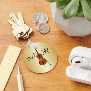 Monogrammed Cello Schlüsselanhänger