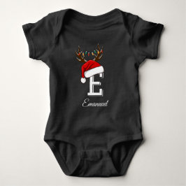 Monogrammed Family Christmas Matching Outfits Baby Strampler