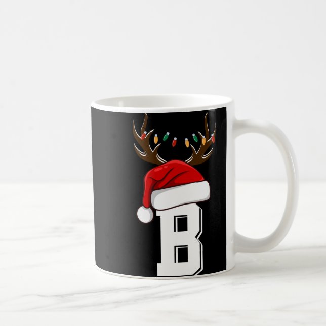Monogrammed Family Christmas Matching Outfits  Kaffeetasse (Rechts)