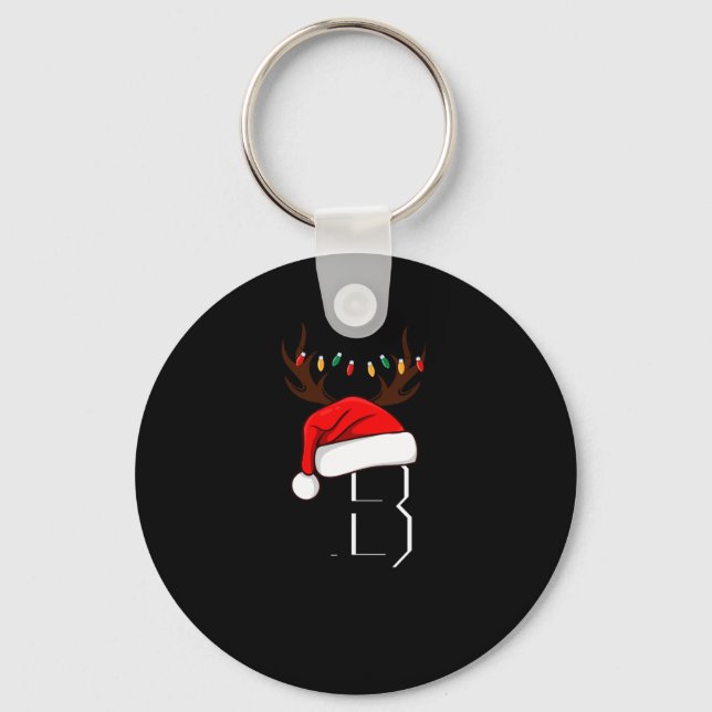 Monogrammed Family Christmas Matching Outfits  Schlüsselanhänger (Vorderseite)