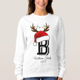 Monogrammed Family Christmas Matching Outfits Sweatshirt