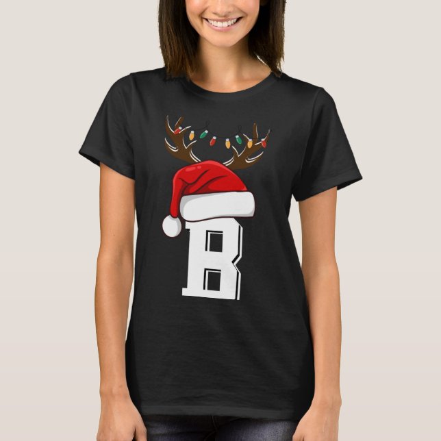 Monogrammed Family Christmas Matching Outfits  T-Shirt (Vorderseite)