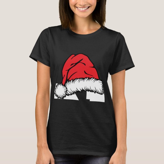 Monogrammed Family Christmas With Name  T-Shirt (Vorderseite)