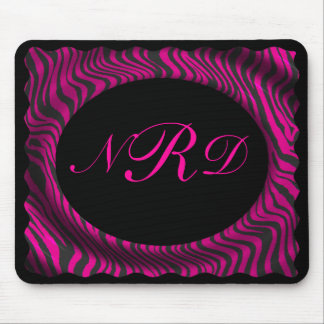 MONOGRAMMED-MOUSEPAD-ZEBRA STREIFEN-ENTWURF MOUSEPAD