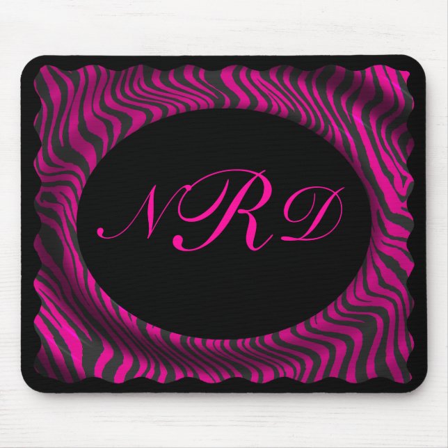 MONOGRAMMED-MOUSEPAD-ZEBRA STREIFEN-ENTWURF MOUSEPAD (Vorne)