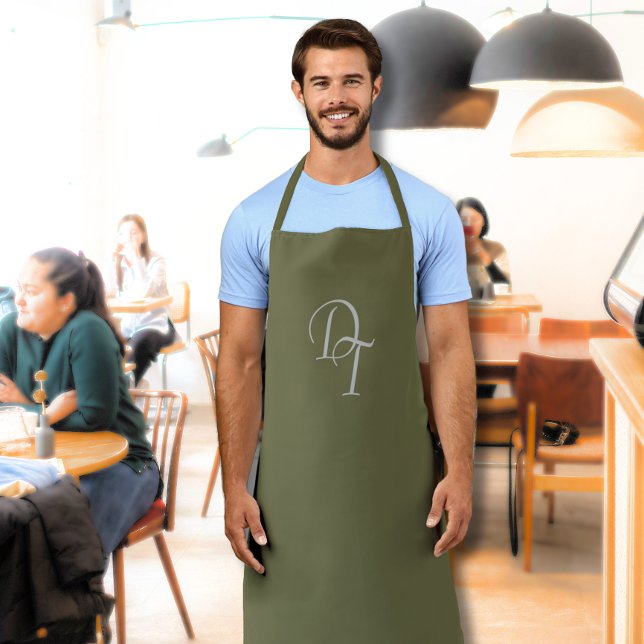 Monogrammed -  Olive Schürze (Von Creator hochgeladen)