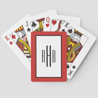 Monogrammed Playing Cards Poker Gift for Dad Spielkarten