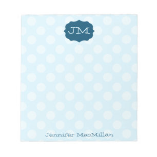 Monogrammed Preppy Notepad, Notizblock