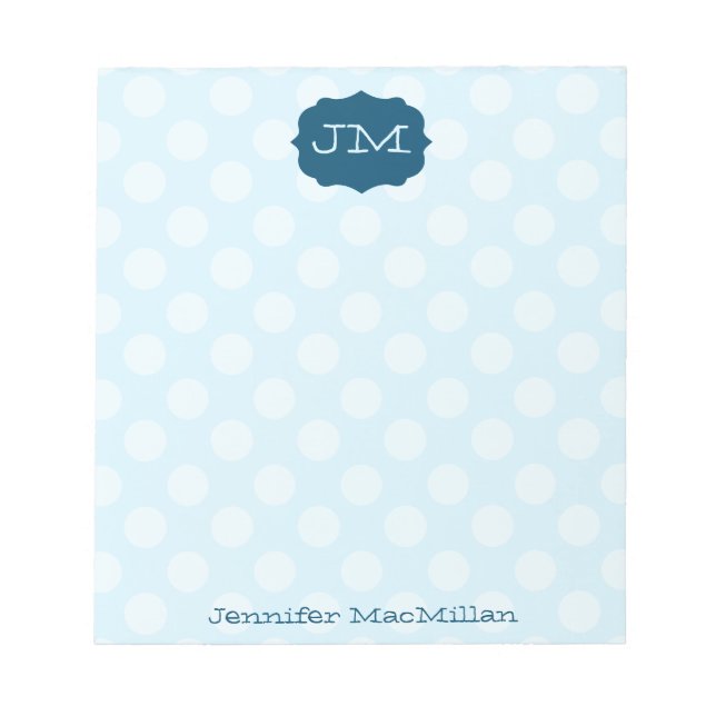 Monogrammed Preppy Notepad, Notizblock (Vorderseite)