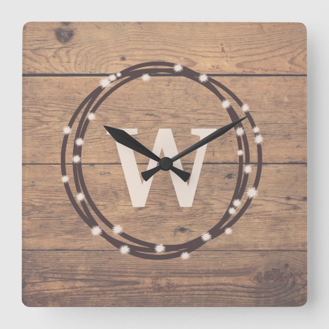 Monogrammentwurf Quadratische Wanduhr (Vorderseite)